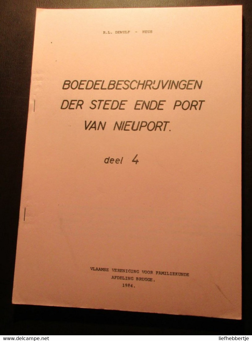 Boedelbeschrijvingen der stede ende port van Nieuwpoort - volledige reeks van 5 dl