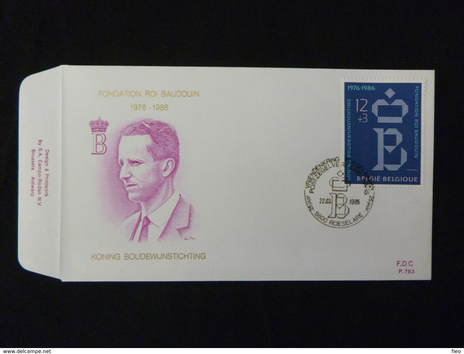 BELG.1986  2204 FDC (Roeselare) : "  Koning Boudewijnstichting/ Fondation Roi Baudouin " - 1981-1990