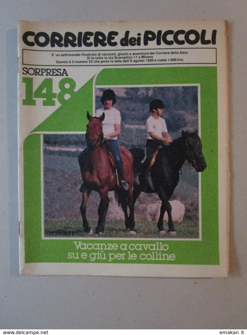 - CORRIERE DEI PICCOLI N 32 / 1980 - LUCKY LUKE / IL PAESE DEI PUFFI - Corriere Dei Piccoli