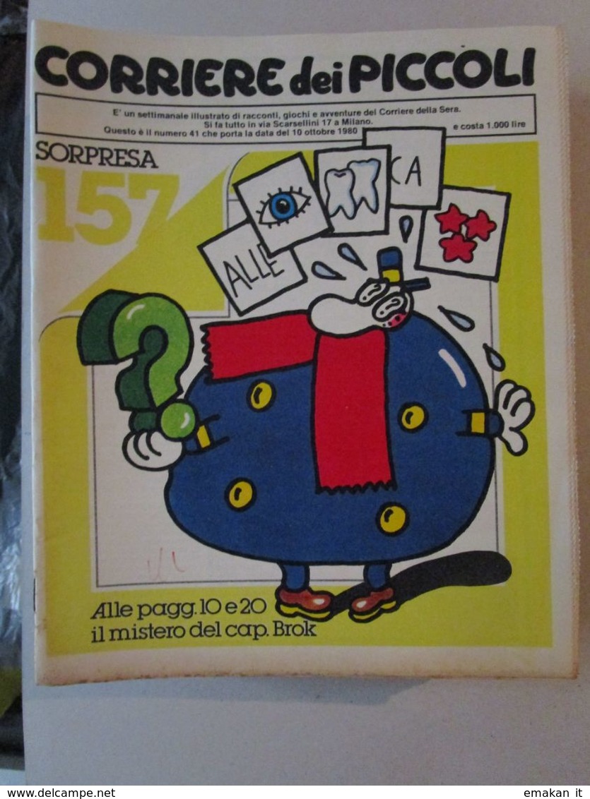 - CORRIERE DEI PICCOLI N 41 / 1980 -  IL PAESE DEI PUFFI - Corriere Dei Piccoli