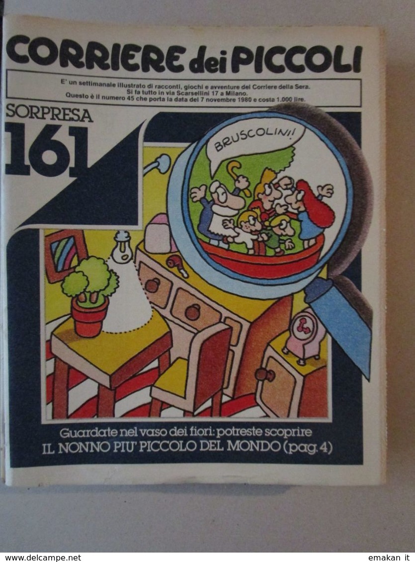 - CORRIERE DEI PICCOLI N 45 / 1980 - IL PAESE DEI PUFFI - Corriere Dei Piccoli