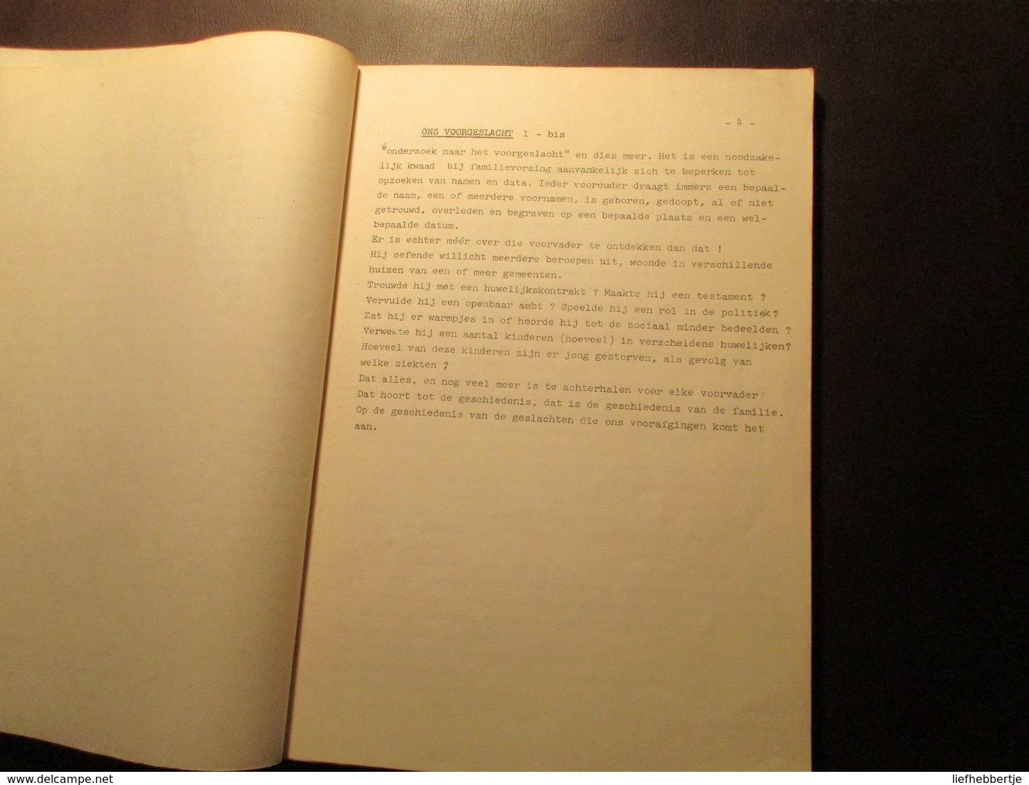 Ons Voorgeslacht - 30 Lezingen Over Familiekundige Opzoekingen - Door Michiel Mispelon - 1973 - Storia