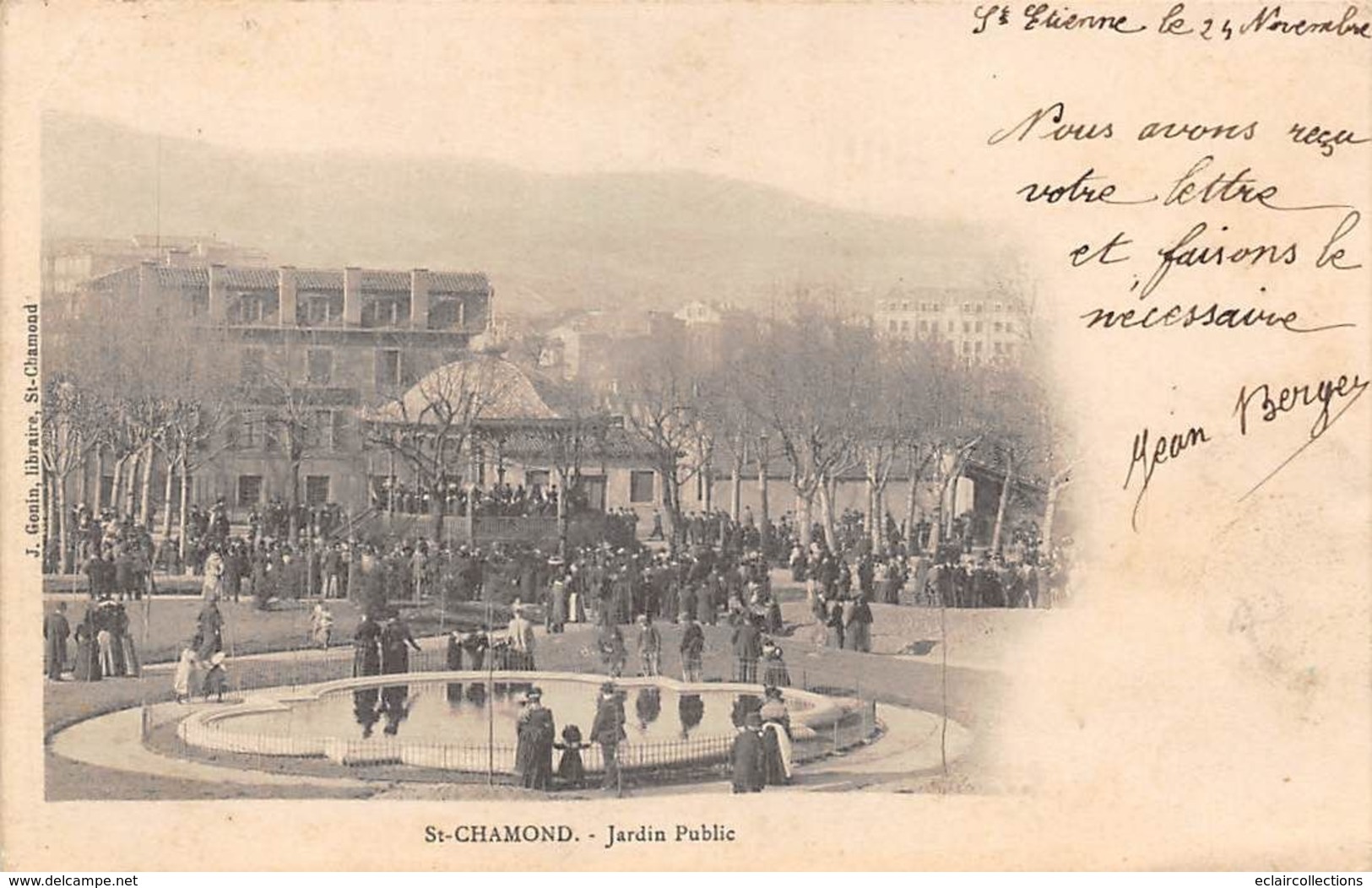 Saint Chamond    42        Kiosque A Musique. Concert.au Jardin Public. Décollée          (voir Scan) - Saint Chamond