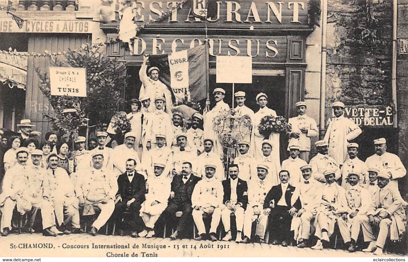 Saint Chamond    42        Concours International De Musique.1911. Chorale De Tunis          (voir Scan) - Saint Chamond