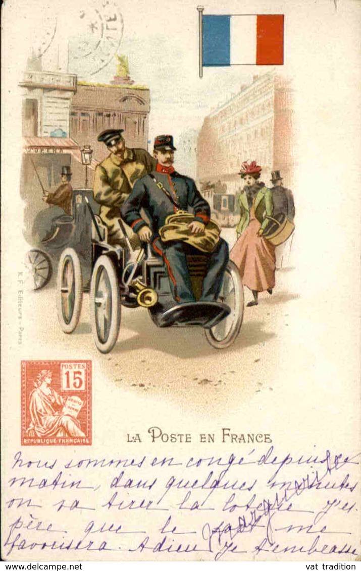 PHILATÉLIE - Carte Postale  - La Poste En France - Représentation Du Type Mouchon - L 66901 - Timbres (représentations)