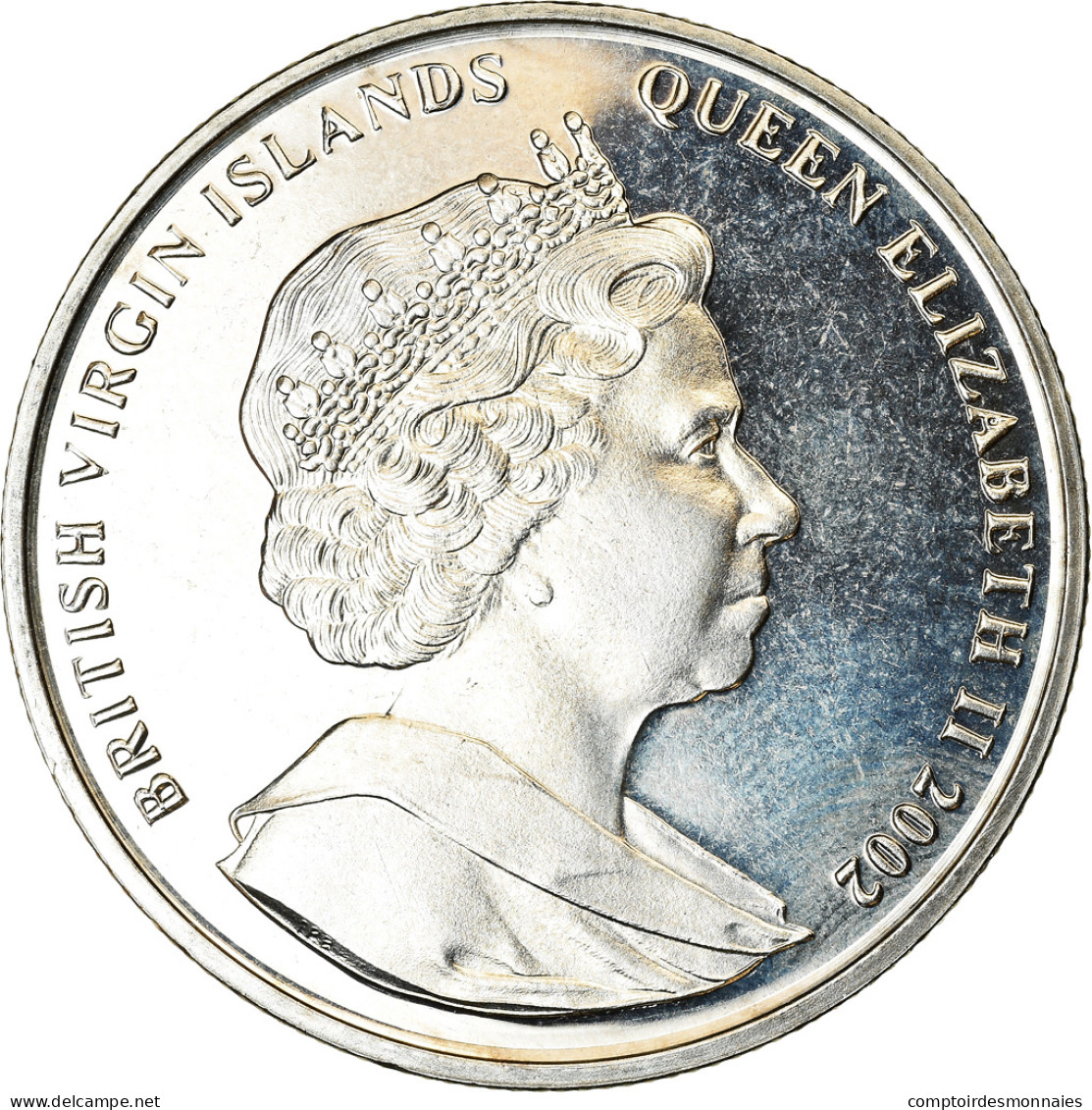 Monnaie, BRITISH VIRGIN ISLANDS, Dollar, 2002, Franklin Mint, 11 Septembre 2001 - Iles Vièrges Britanniques