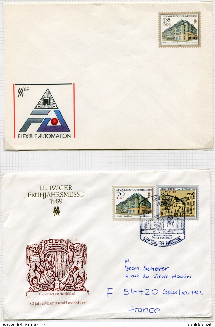 19132 ALLEMAGNE Démocratique Collection Vendue Par Page Entier N° ? ** Foire De Printemps De Leipzig   1989    TB - Enveloppes - Neuves