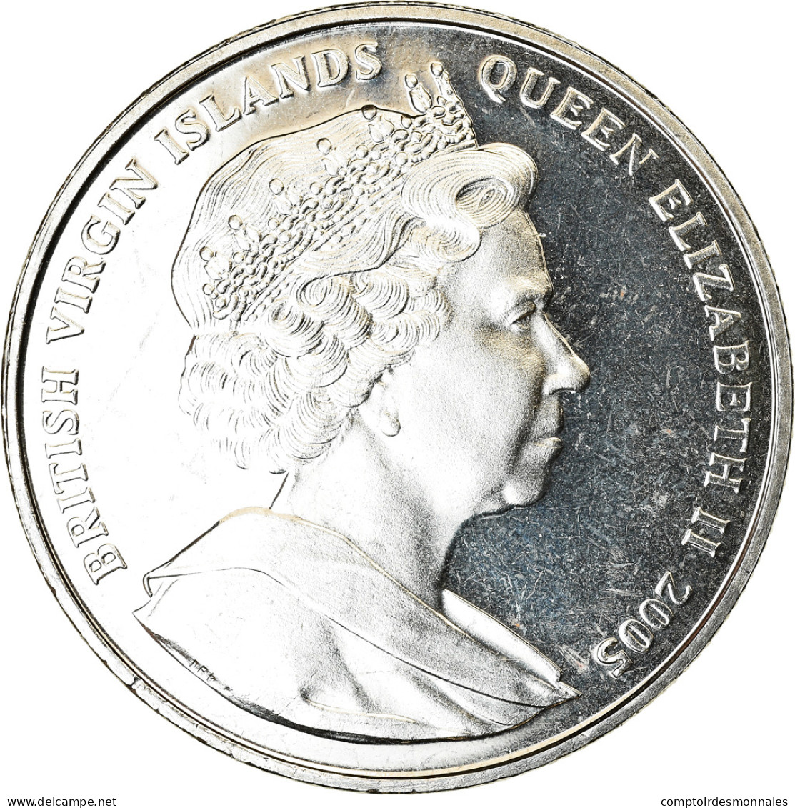 Monnaie, BRITISH VIRGIN ISLANDS, Dollar, 2005, Franklin Mint, V.E Day, SPL - Iles Vièrges Britanniques