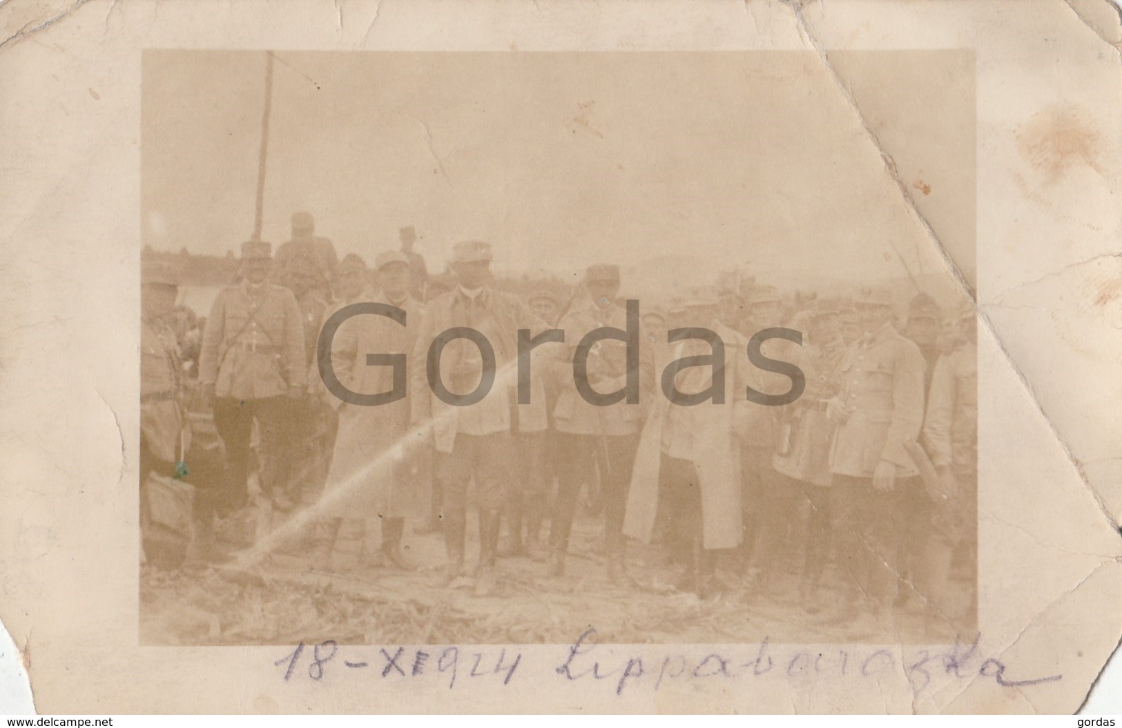 Romania - Lipova - Arad - 1924 - Military  - Damaged - Personnages