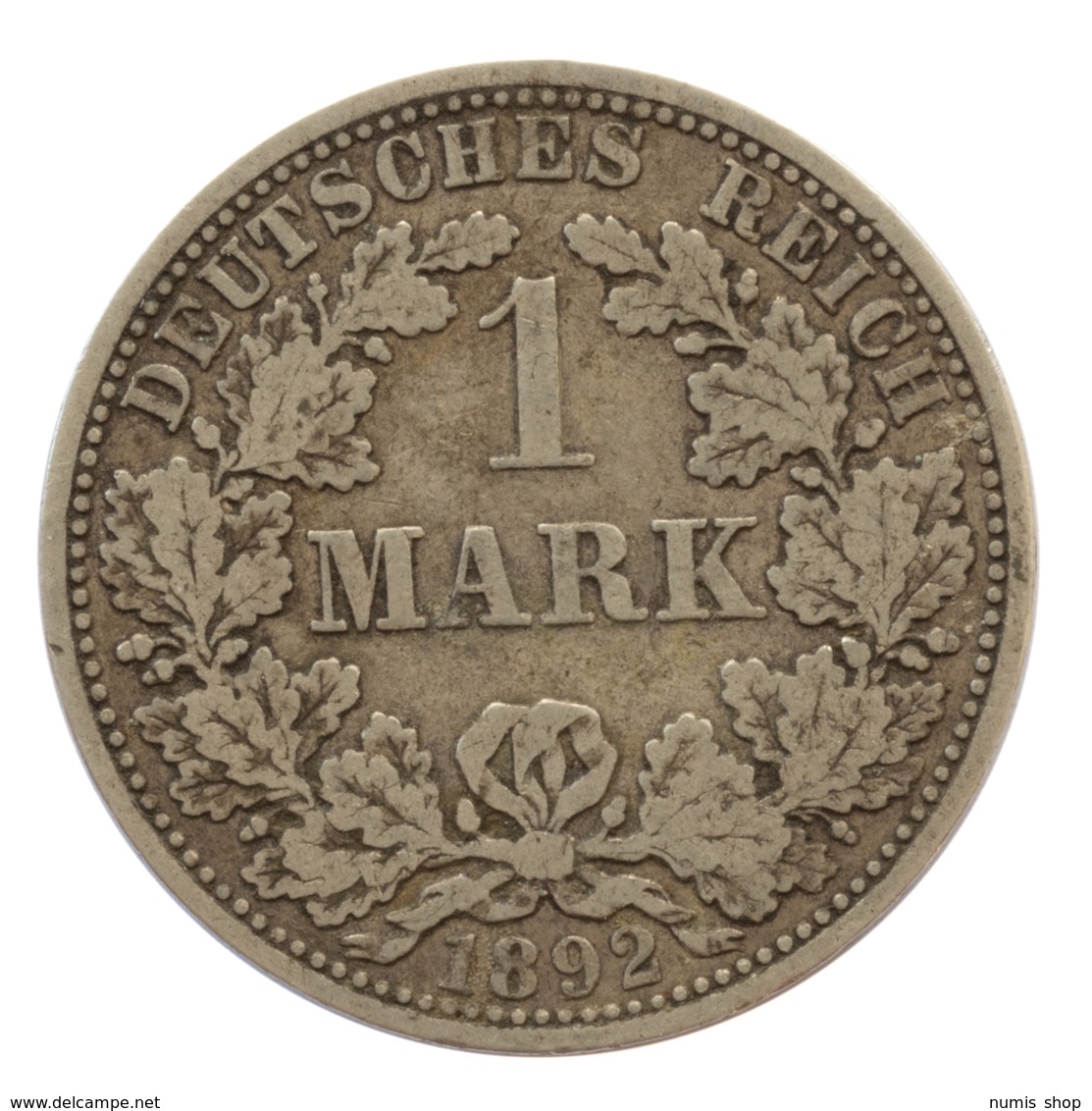 GERMANY - EMPIRE - 1 Mark - 1892 - A - Berlin - Silver - #DE040 - 1 Mark