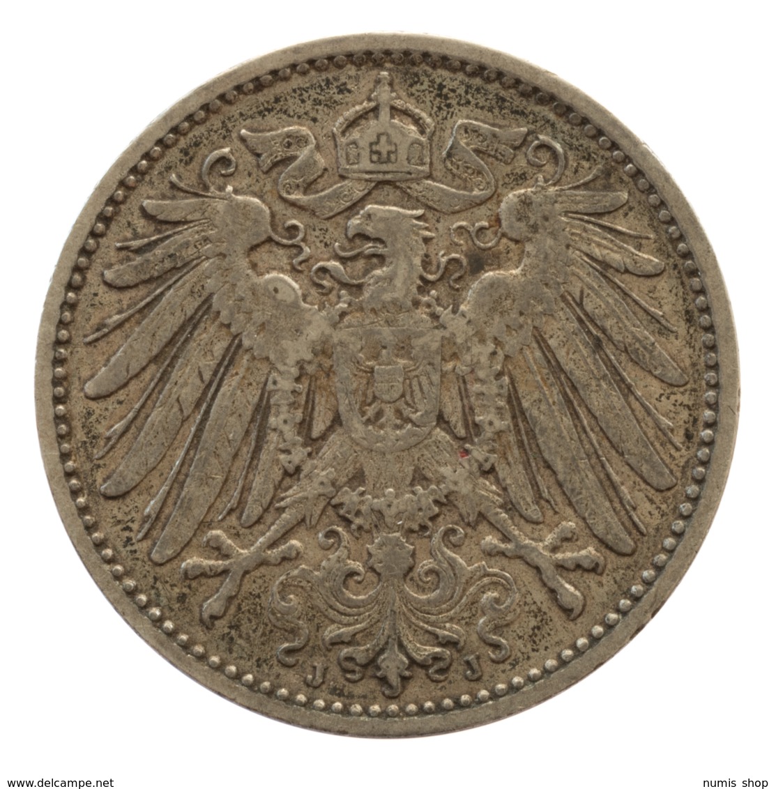 GERMANY - EMPIRE - 1 Mark - 1905 - J - Hamburg - Silver - #DE052 - 1 Mark