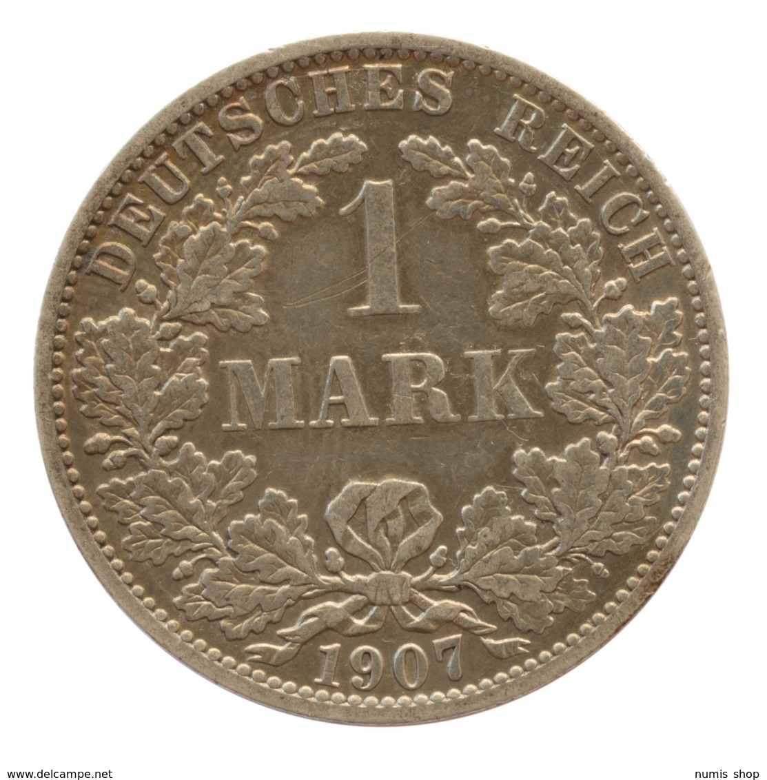 GERMANY - EMPIRE - 1 Mark - 1907 - A - Berlin - Silver - #DE056 - 1 Mark