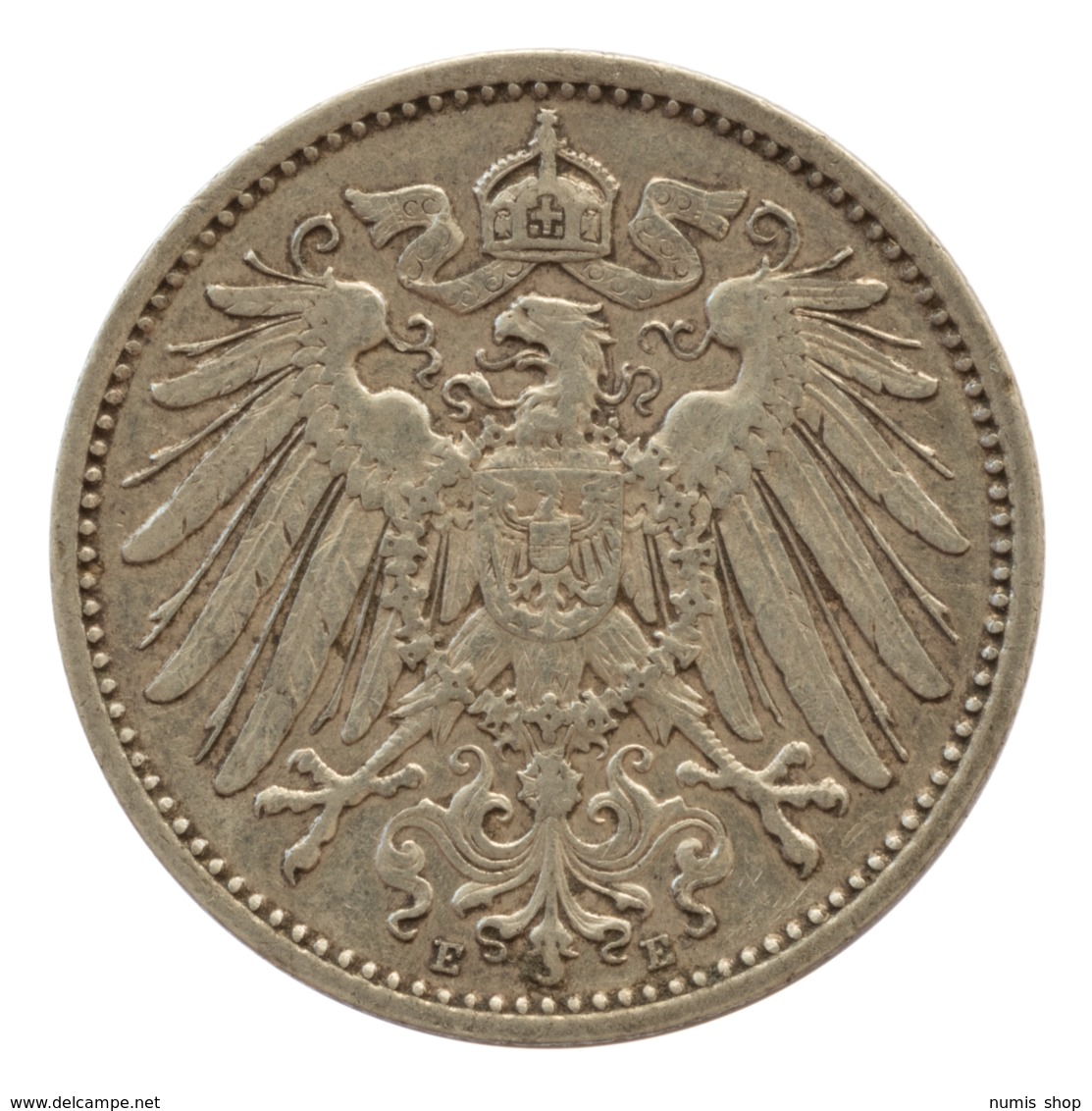 GERMANY - EMPIRE - 1 Mark - 1907 - E - Freiberg - Silver - #DE058 - 1 Mark