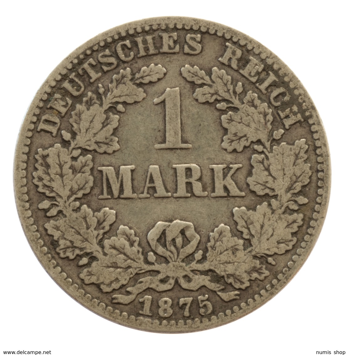 GERMANY - EMPIRE - 1 Mark - 1875 - C - Frankfurt Am Main - Silver - #DE077 - 1 Mark