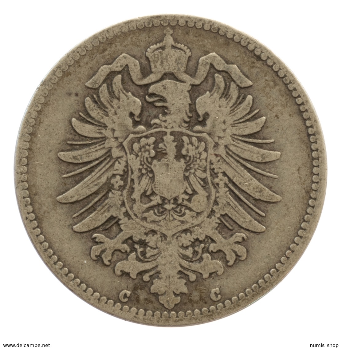 GERMANY - EMPIRE - 1 Mark - 1875 - C - Frankfurt Am Main - Silver - #DE077 - 1 Mark
