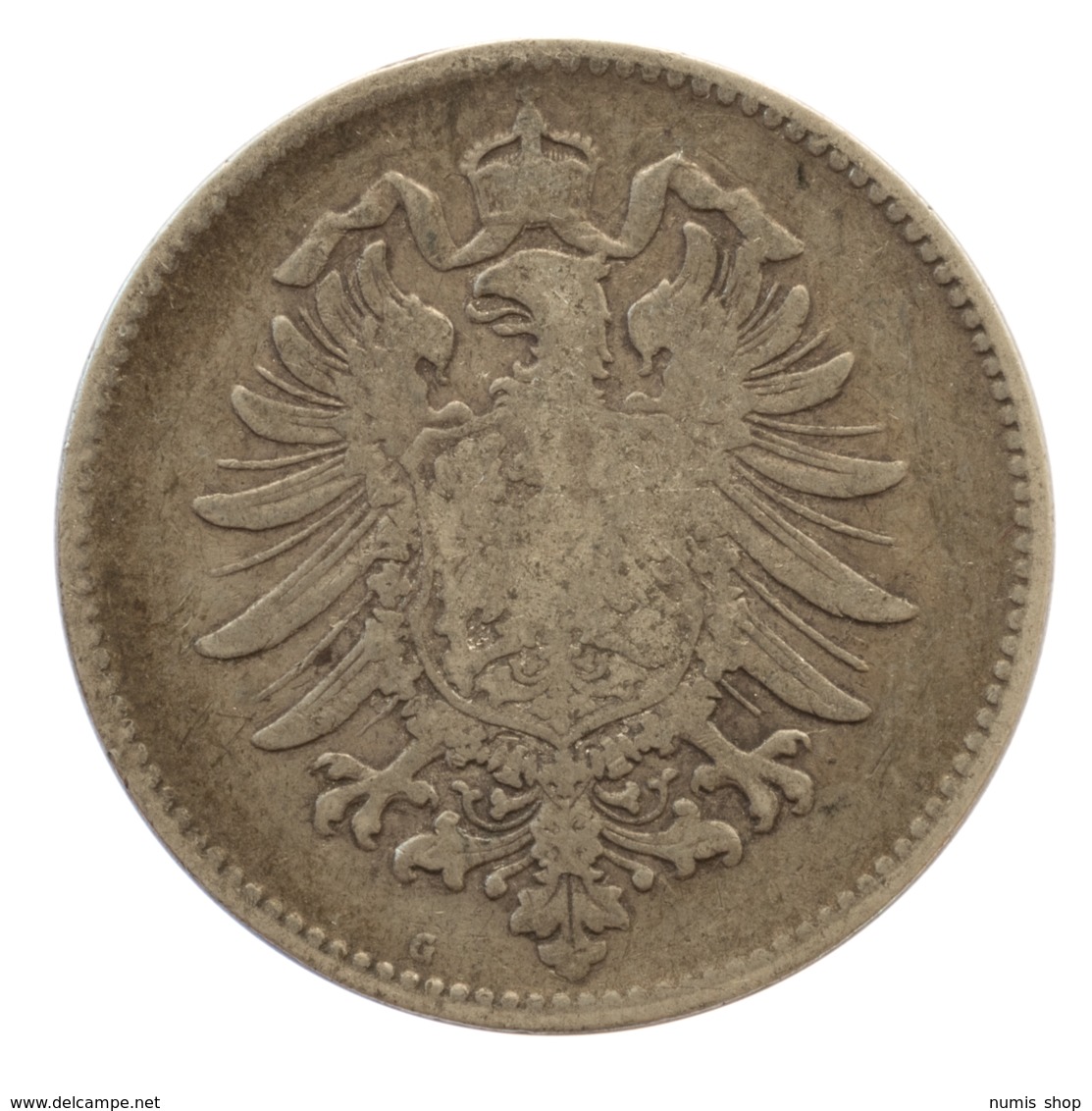 GERMANY - EMPIRE - 1 Mark - 1875 - G - Karlsruhe - Silver - #DE081 - 1 Mark