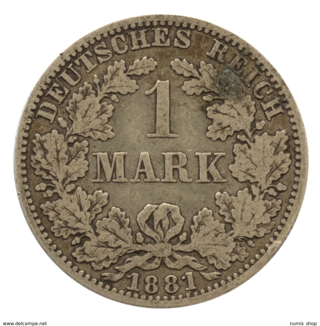 GERMANY - EMPIRE - 1 Mark - 1881 - A - Berlin - Silver - #DE090 - 1 Mark