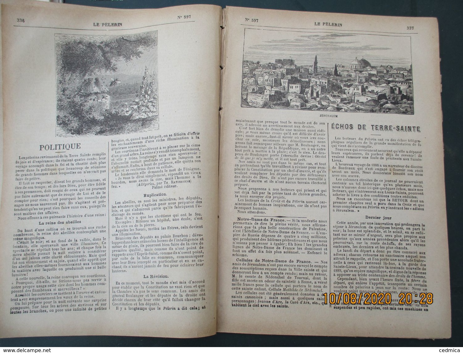 LE PELERIN DU 11 JUIN 1888 POLITIQUE,ECHOS DE TERRE-SAINTE,CENACLE,LA CROIX MIRACULEUSE D'ASSCHE....... - Revistas - Antes 1900