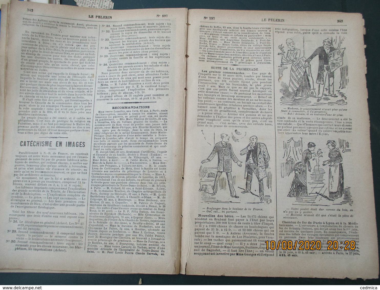 LE PELERIN DU 11 JUIN 1888 POLITIQUE,ECHOS DE TERRE-SAINTE,CENACLE,LA CROIX MIRACULEUSE D'ASSCHE....... - Zeitschriften - Vor 1900