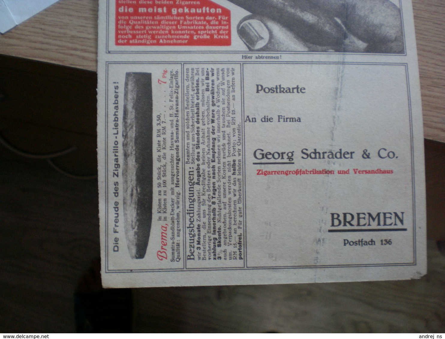 Georg Schrader Co Bremen - Advertising Items