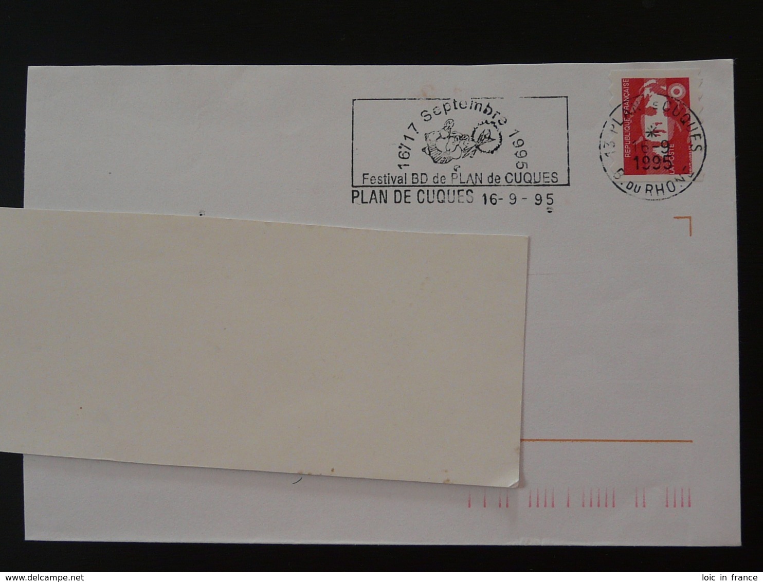 13 Bouches Du Rhone Plan De Cuques Festival BD 1995 - Flamme Sur Lettre Postmark On Cover - Comics