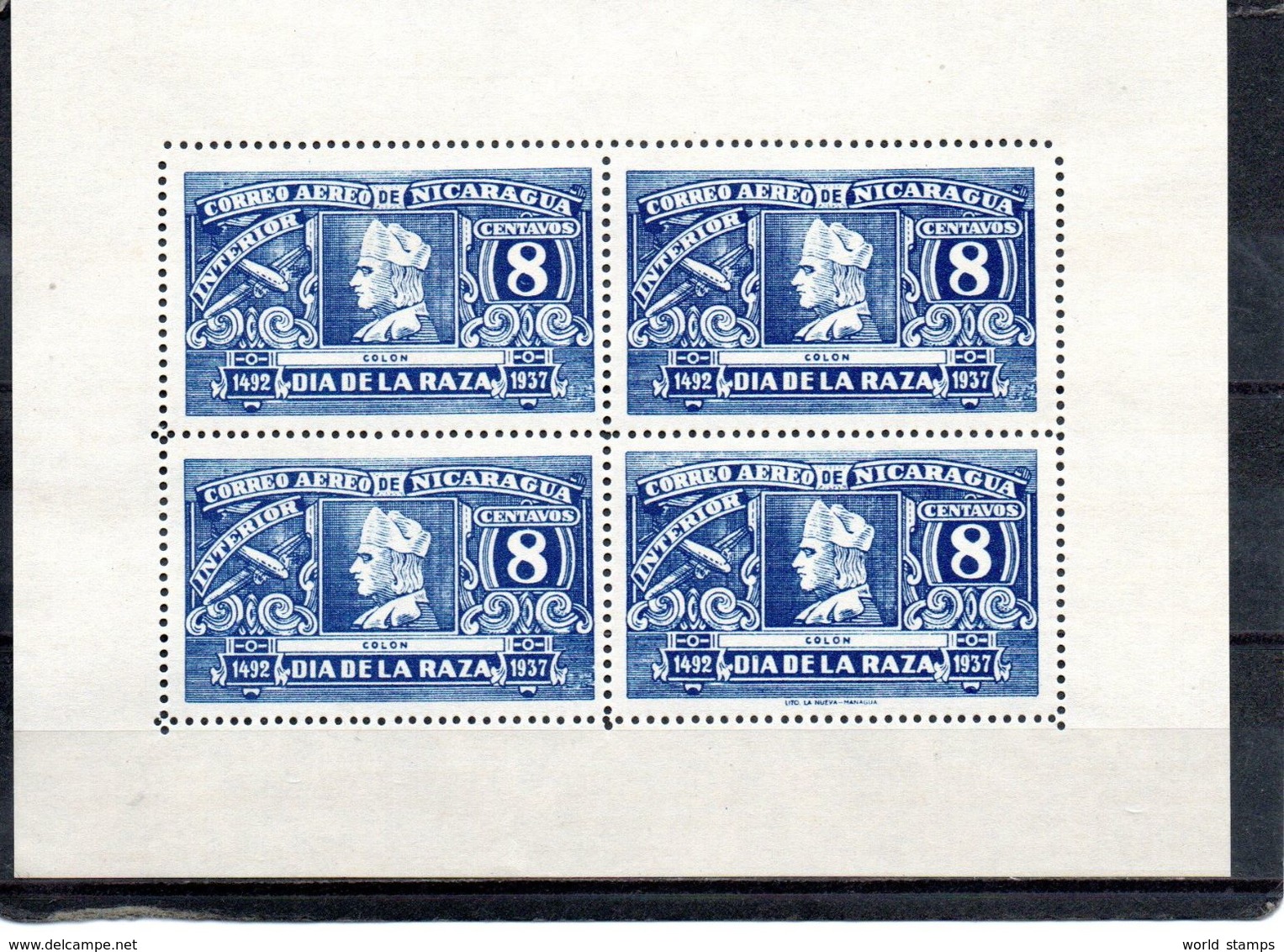 NICARAGUA 1937 SANS GOMME - Nicaragua