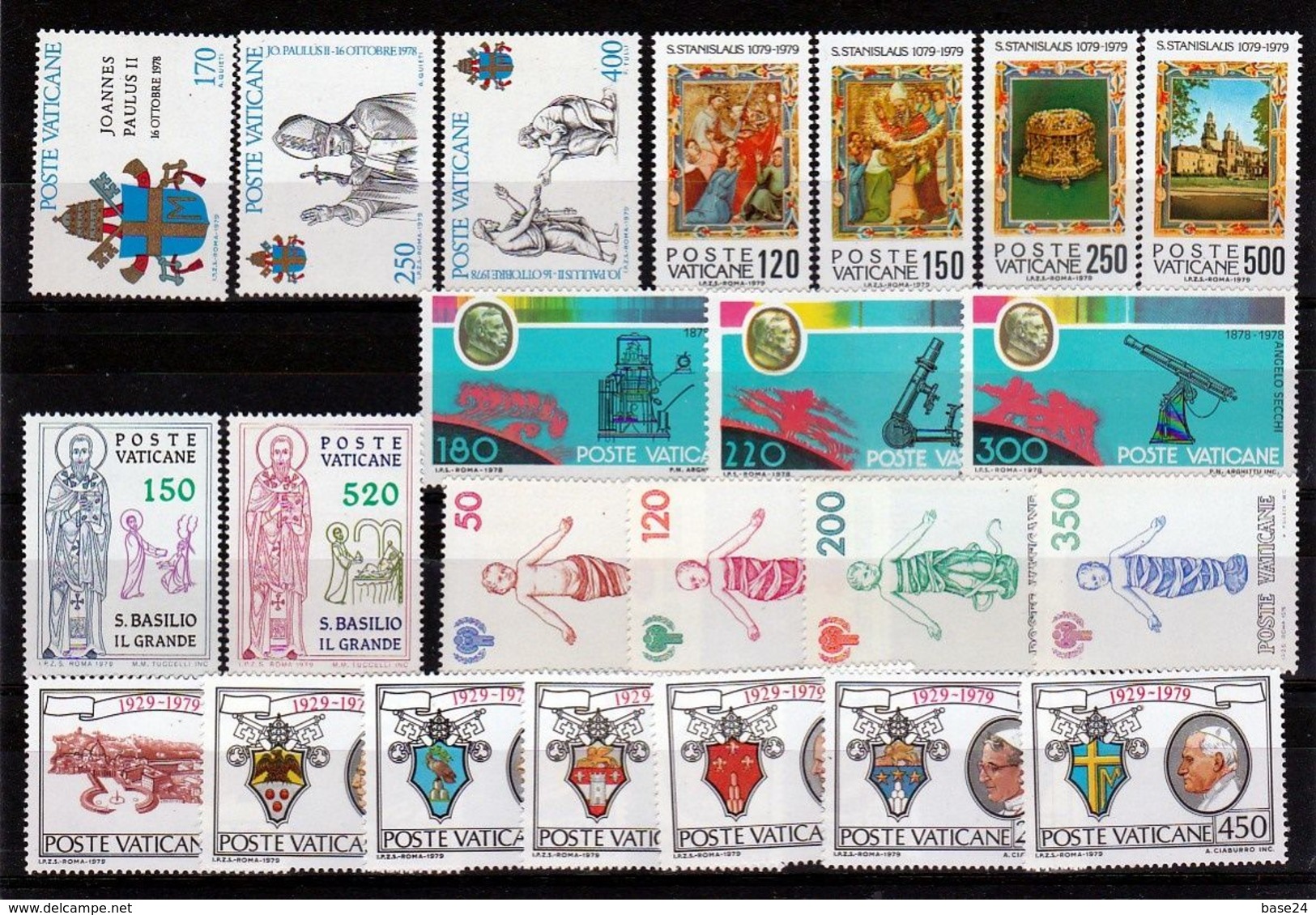 1979 Vaticano Vatican ANNATA  YEAR 6 Serie MNH** - Annate Complete