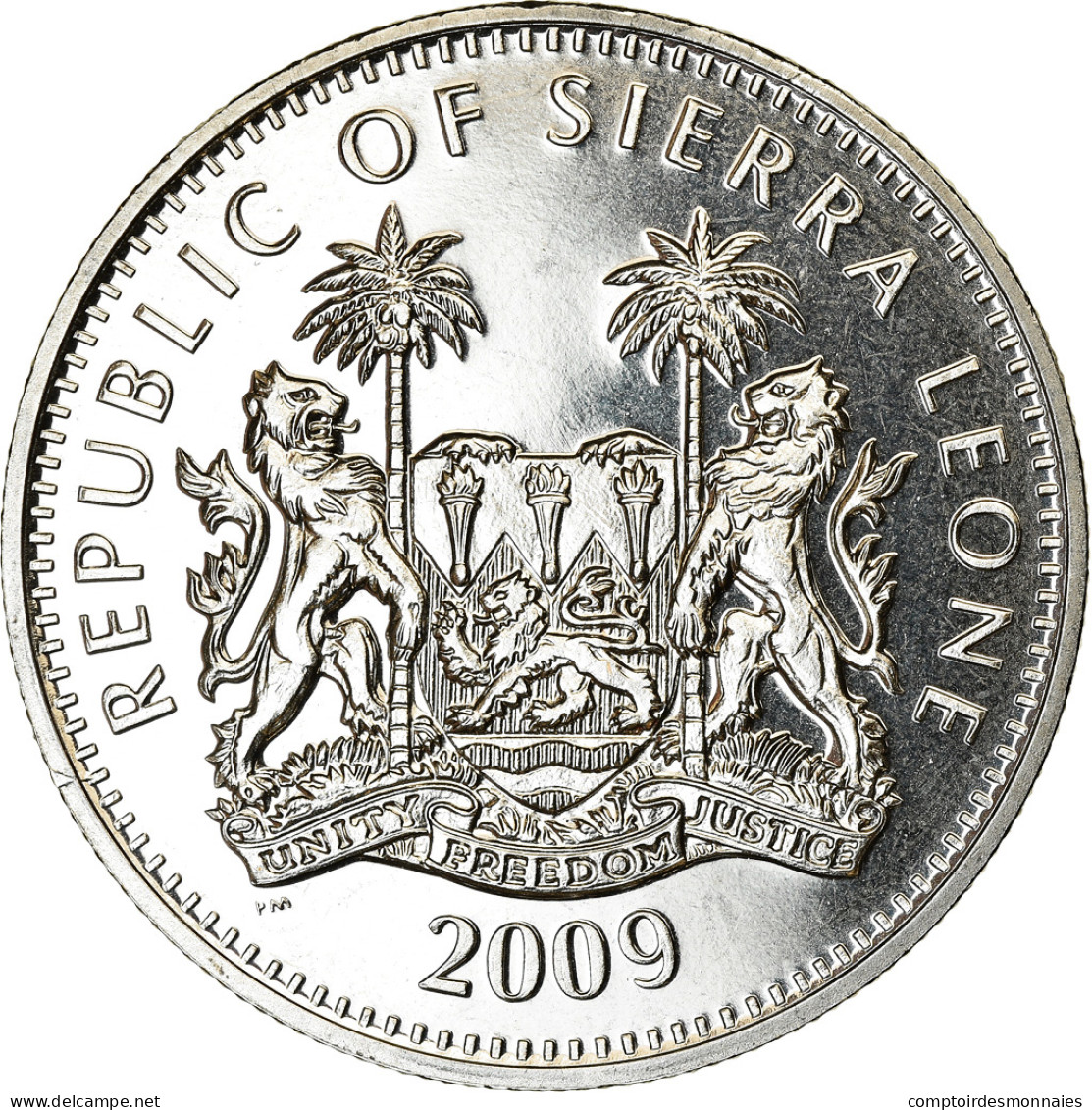 Monnaie, Sierra Leone, Dollar, 2009, British Royal Mint, Jeux Olympiques D'hiver - Sierra Leone