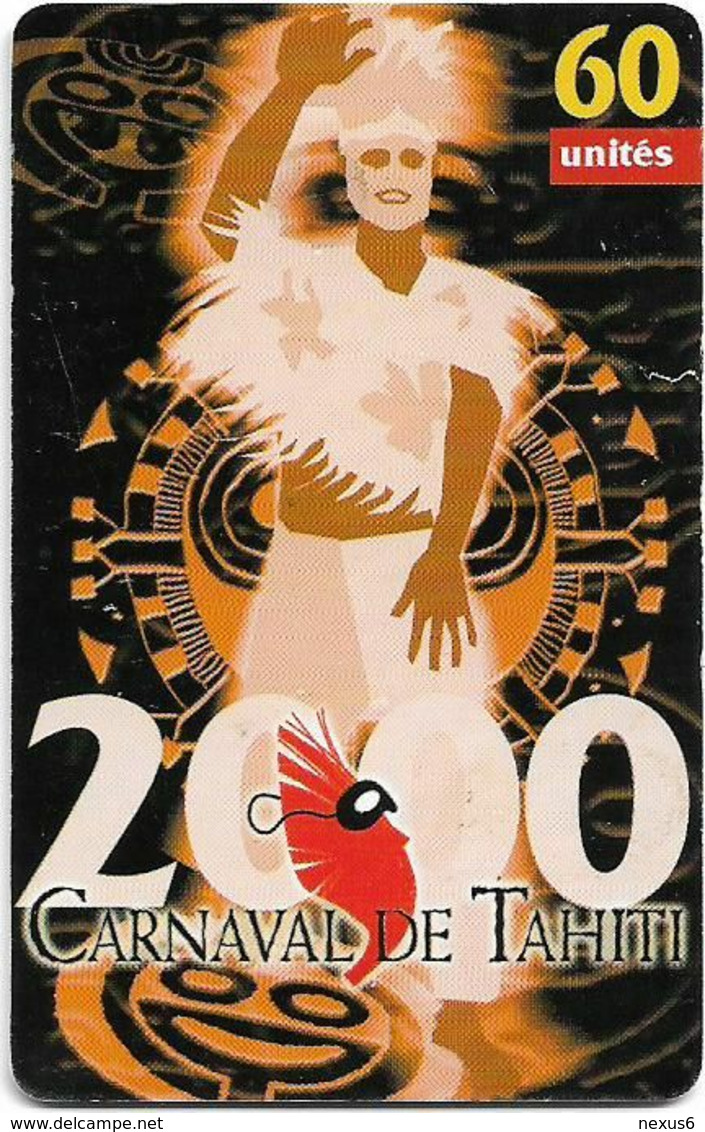 French Polynesia - OPT - Carnaval De Tahiti 2000, Gem1A Symmetr. Black, 10.2000, 60Units, 50.000ex, Used - Polynésie Française