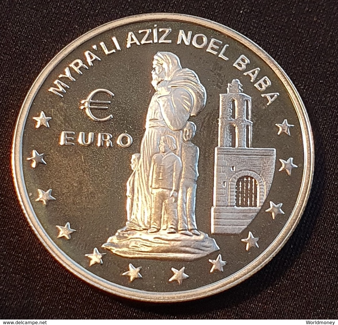 Turkey 1.500.000 Lira 1997 (PROOF-SILVER) "Myra'li Aziz Noel Baba And Euro" - Turkey