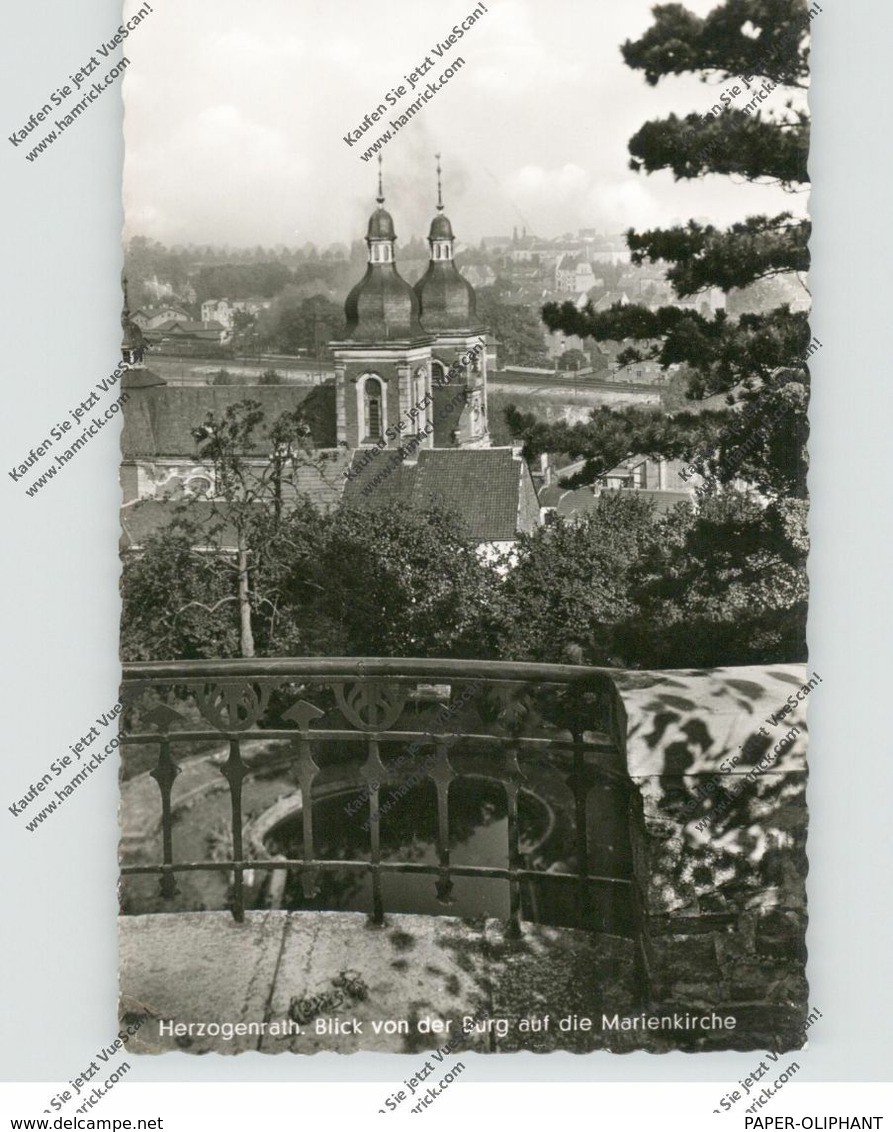 5120 HERZOGENRATH, Blick Von Der Burg, Marienkirche, 1957 - Herzogenrath