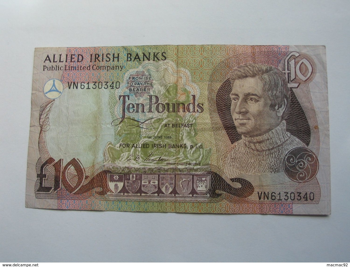 10 Ten Pounds Sterling 1988 - Allied Irish Bank- Public Limited Company  **** EN ACHAT IMMEDIAT **** - 10 Pounds