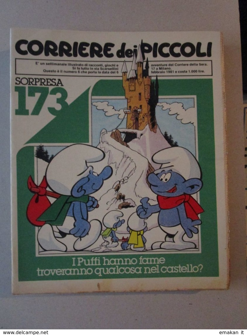 - CORRIERE DEI PICCOLI N 6 / 1981 IL PAESE DEI PUFFI - Corriere Dei Piccoli