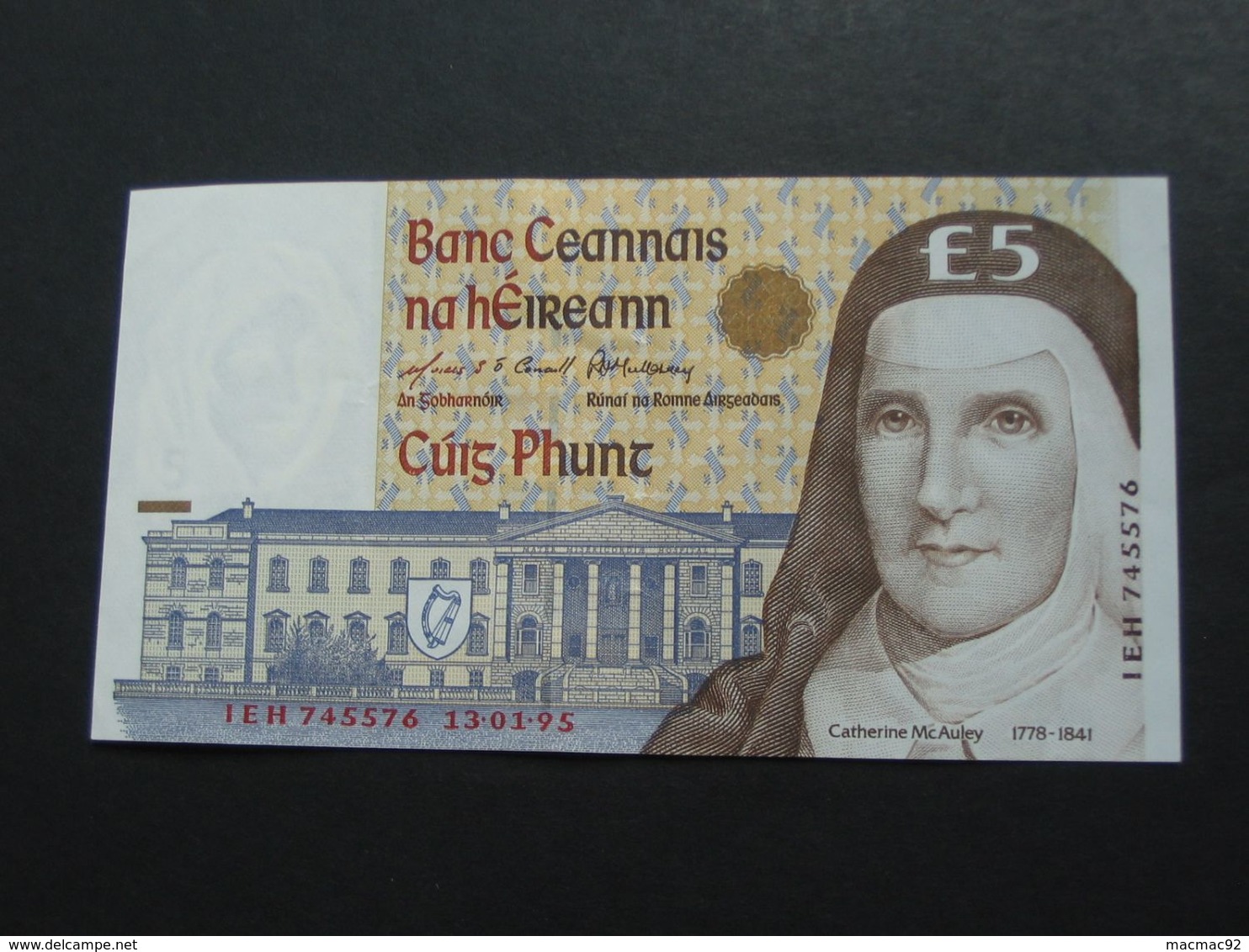 5 Five Pound 1995 - Central Bank Of Ireland  **** EN ACHAT IMMEDIAT **** - Ierland