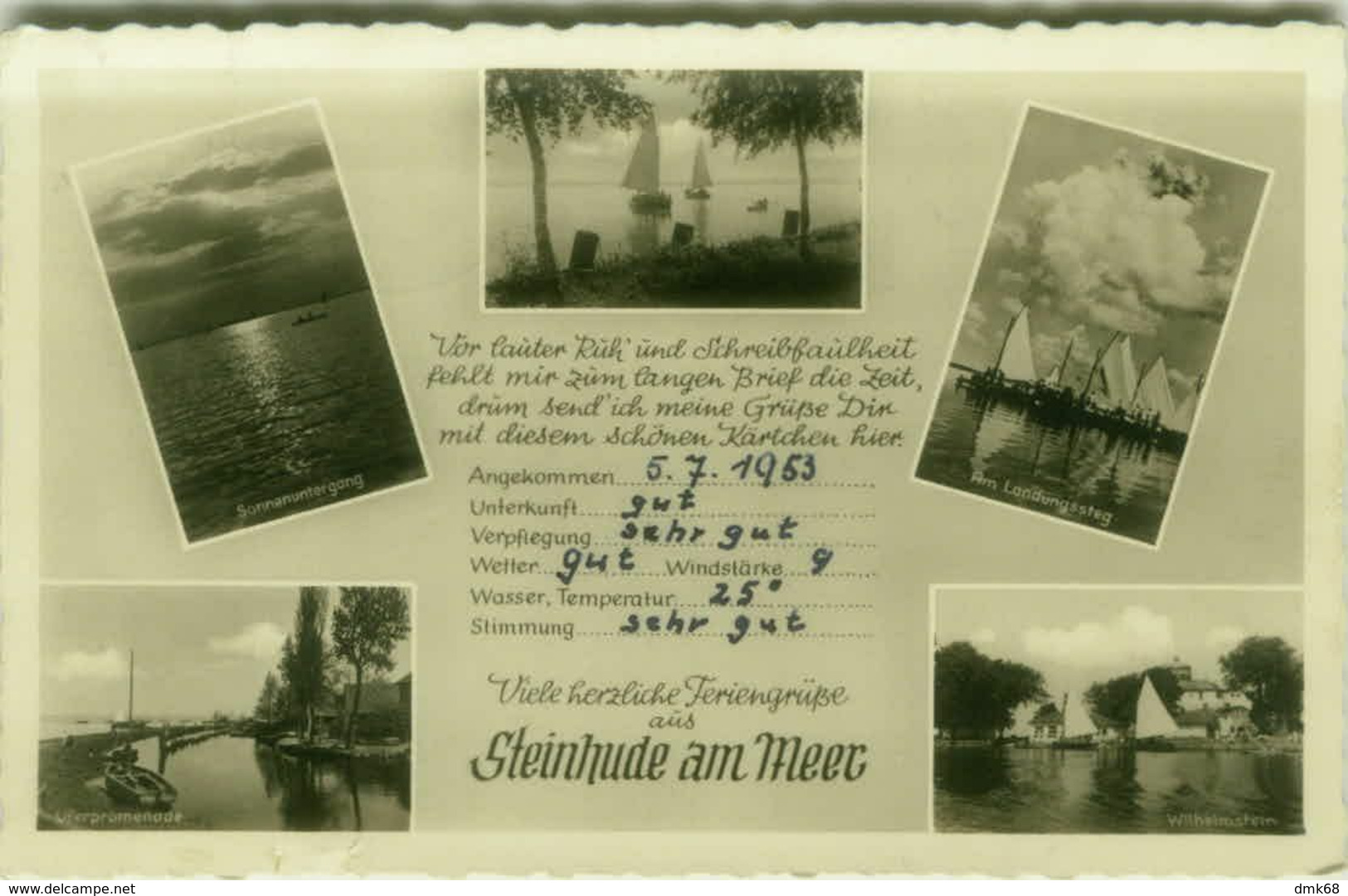 AK GERMANY - STEINHUDE AM MEER - VERLAG FRIEDR. W. HARTMANN - 1950s (BG9575) - Steinhude