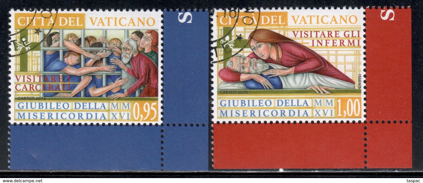 Vatican 2016 Mi# 1880-1881 Used - Jubilee Of Mercy (IV) - Usados