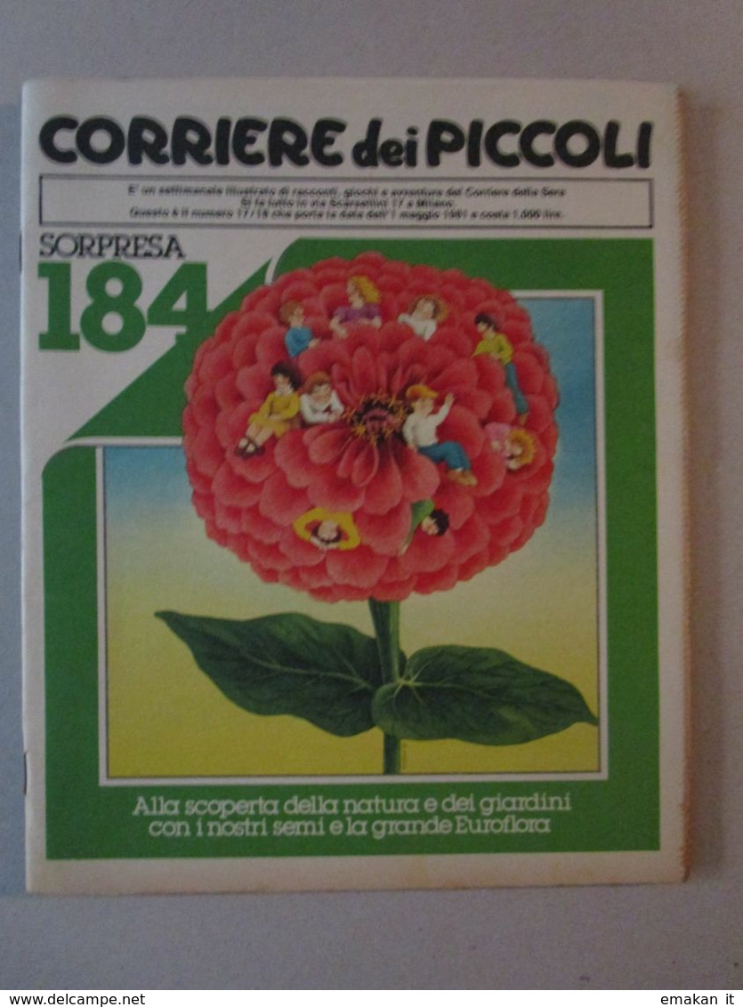 # CORRIERE DEI PICCOLI N 17-18 / 1981 IL PAESE DEI PUFFI - Corriere Dei Piccoli