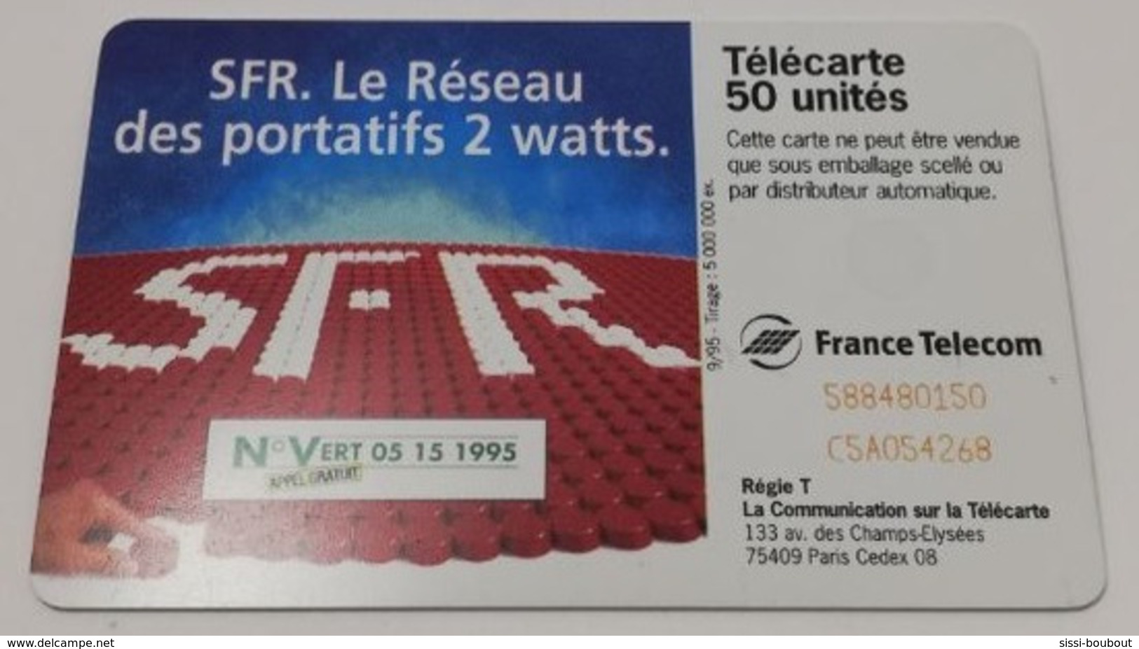 Télécarte - SFR - Operadores De Telecom