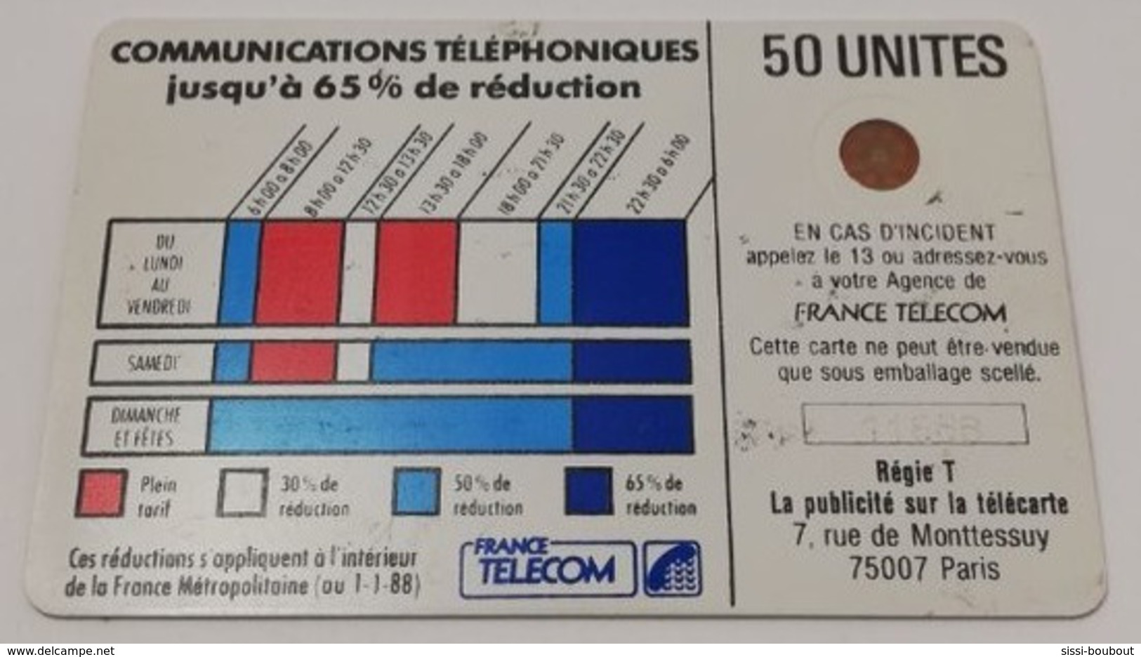 Télécarte - "Tarifs BLEU-BLANC-ROUGE-BLEU NUIT" - Altri & Non Classificati