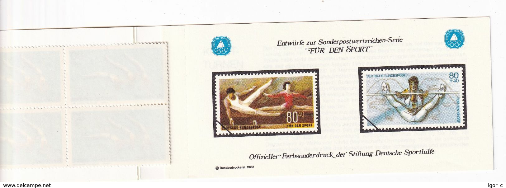 Germany 1983 Booklet: Gymnastics; Turnen; Deutshc Turnfest 1983 - Reitsport