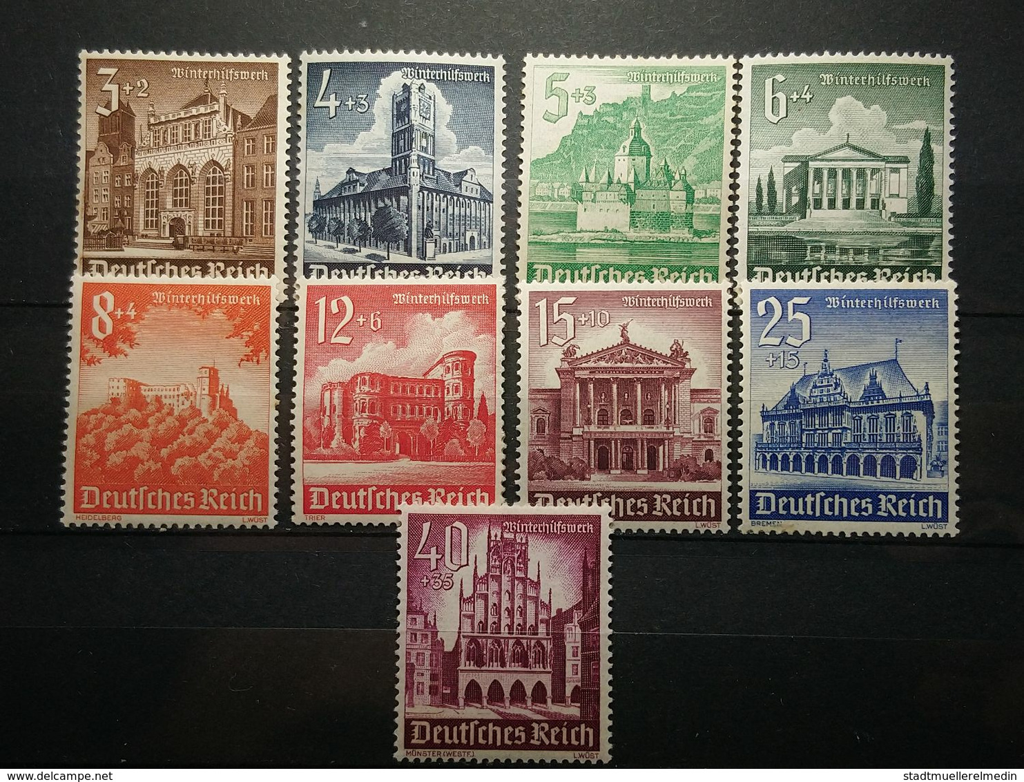 Deutsche Reich Mi-Nr. 751-759 ** MNH Postfrisch - Ungebraucht