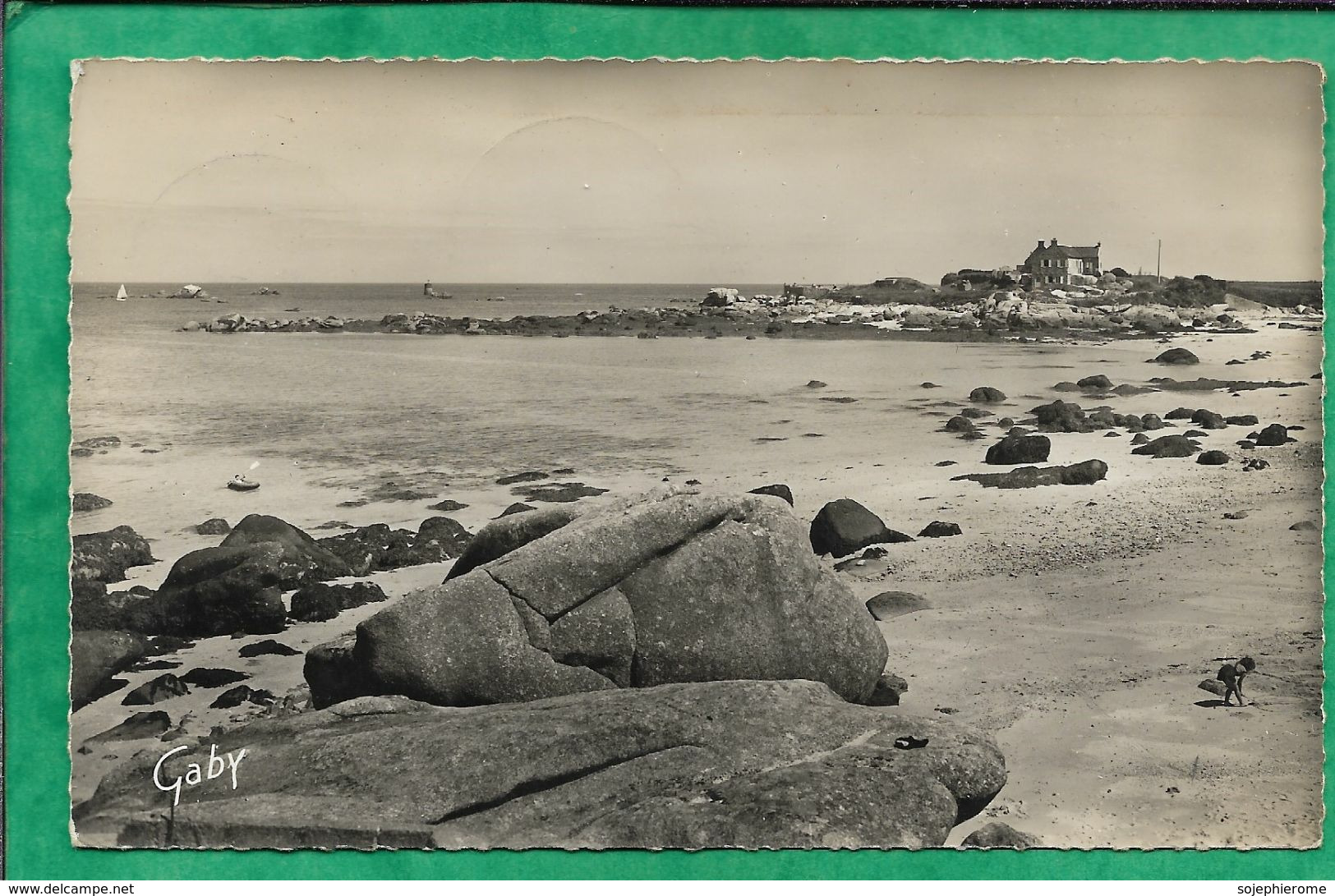 16 - (Plounéour-)-Brignogan-(-Plages) (29) Plage De La Tour Blanche 2scans 11-07-1955 Carte Animée - Brignogan-Plage