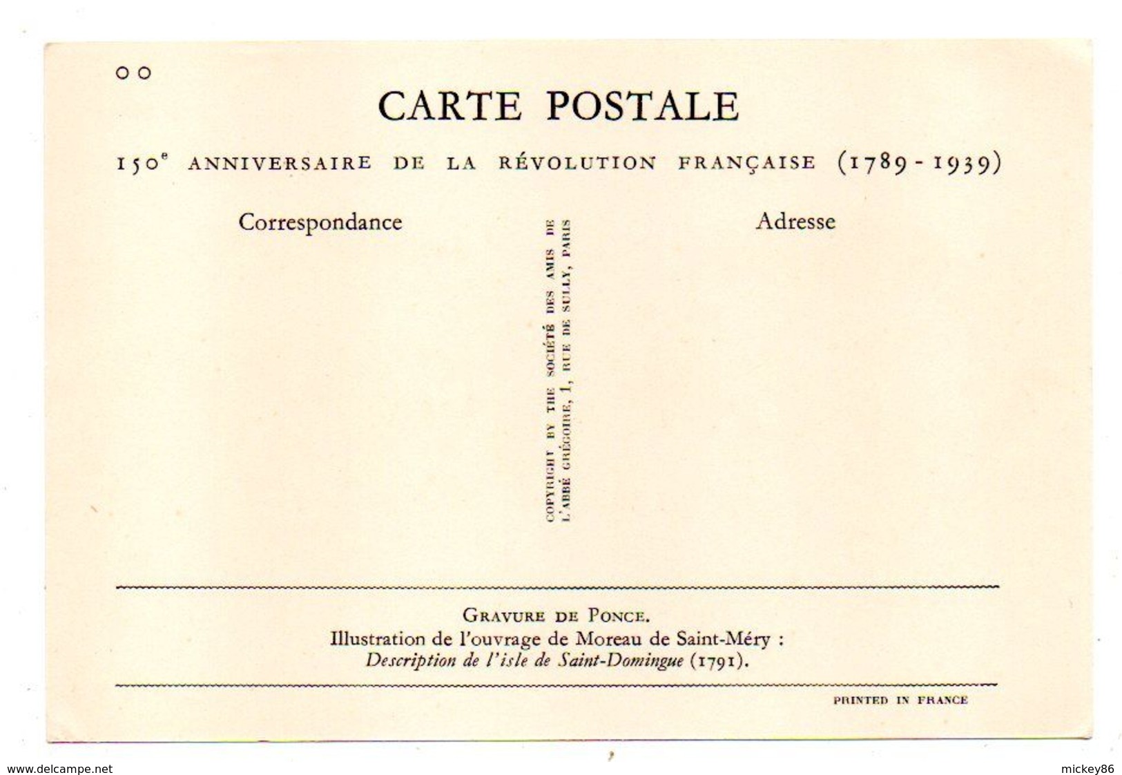 AFFRANCHIS  DES  COLONIES  D'après Gravure De Ponce --150° Anniversaire De La Révolution Française..........à Saisir - Geschichte