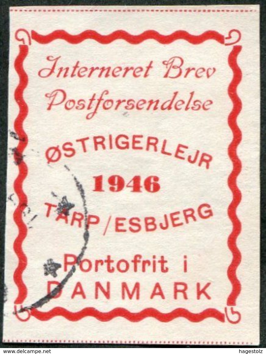 Denmark 1946 Tarp / Esbjerg Austrian POW Internment Camp Franchise Stamp Local Post Lagerpost Portofreiheitsmarke - Lokale Uitgaven