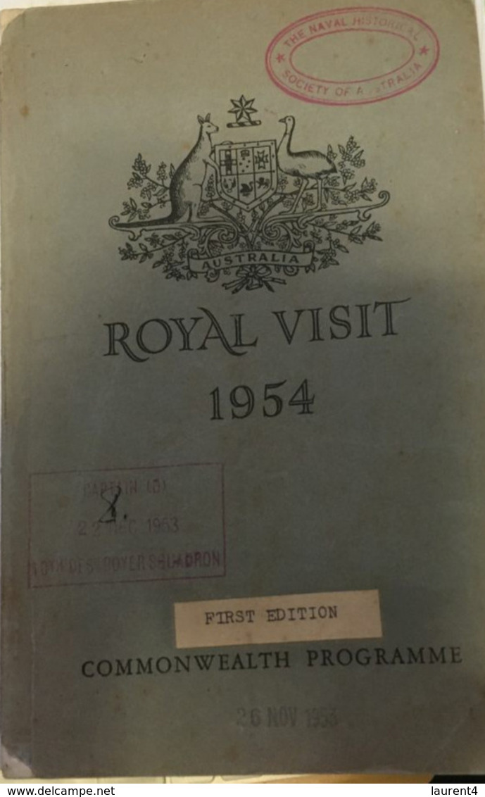 (book 12/8/2020) Australia - Royal Visit Commonwealth Program - 13 X 20 Cm - Weight 210 G (1954) First Edition - Otros & Sin Clasificación