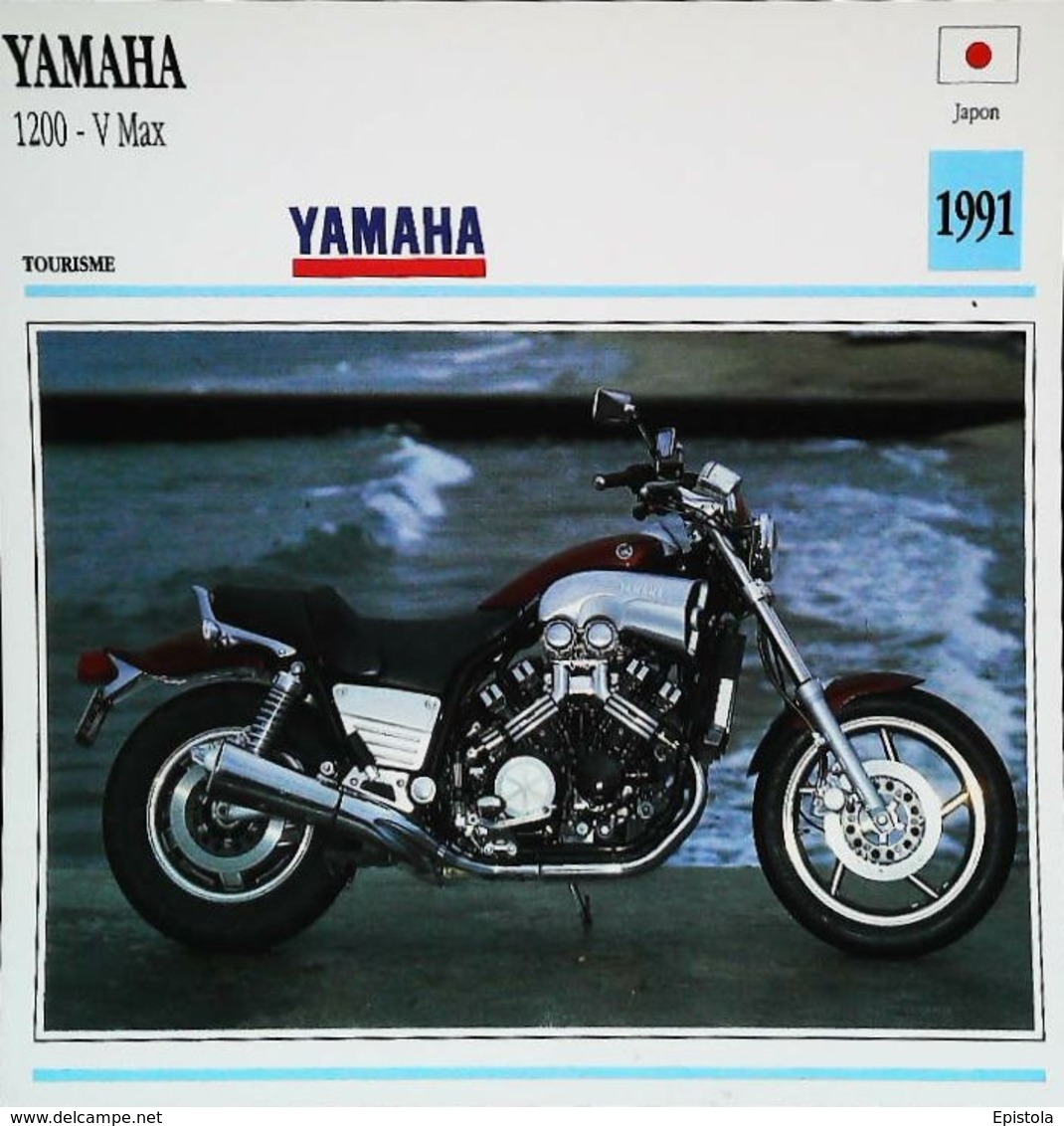 " YAMAHA  1200cc V MAX 1991"  - Collection Fiche Technique Edito-Service S.A. - Collections
