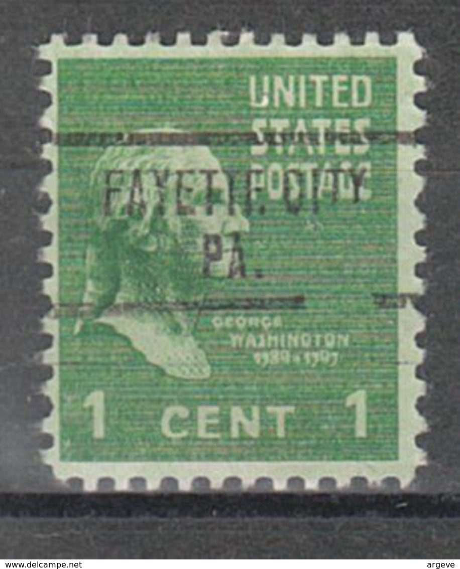 USA Precancel Vorausentwertung Preo, Locals Pennsylvania, Fayette City 734 - Precancels