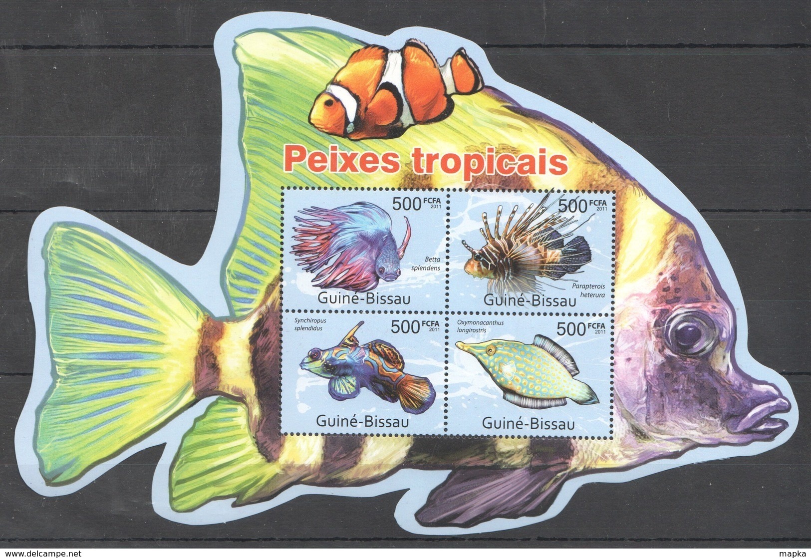 BC656 2011 GUINE GUINEA-BISSAU FISH & MARINE LIFE PEIXES TROPICAIS 1KB MNH - Vita Acquatica