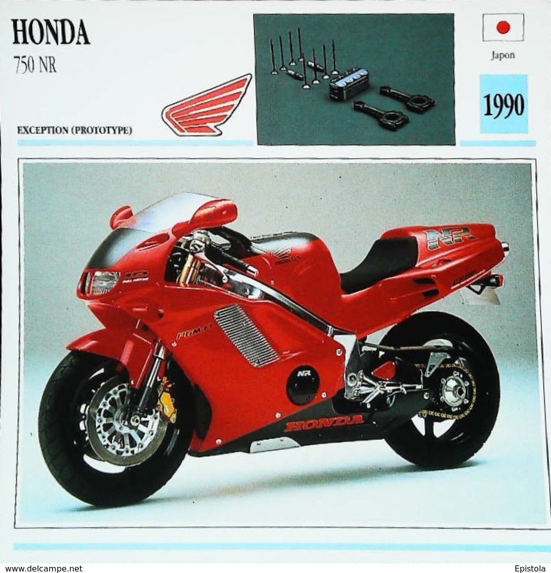 " HONDA  750cc NR 1990 "   Collection Fiche Technique Edito-Service S.A. - Verzamelingen