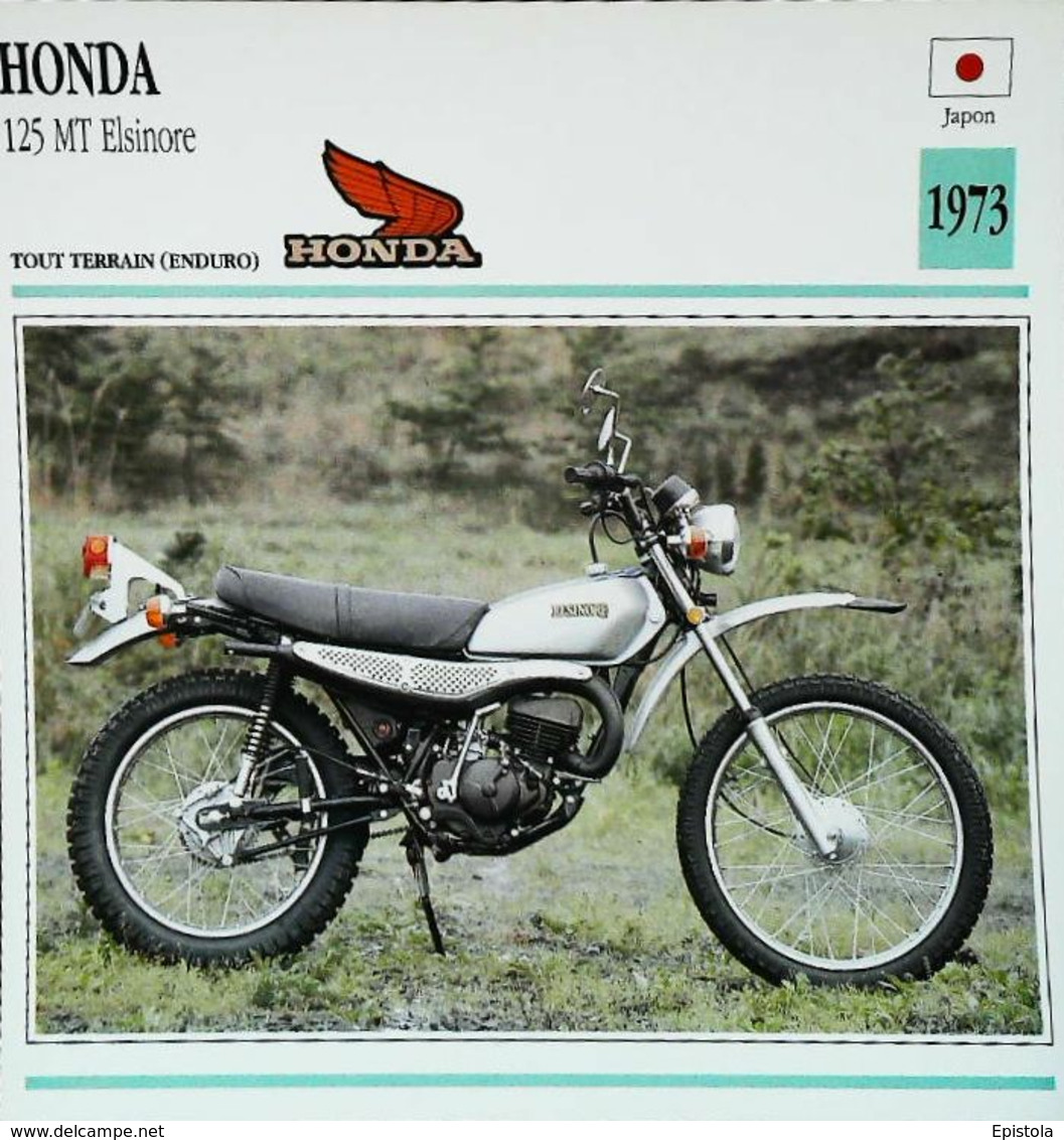 " HONDA 125cc MT Elsinore 1973"   Collection Fiche Technique Edito-Service S.A. - Verzamelingen